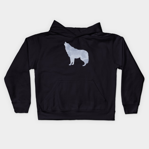 Howling Wolf Kids Hoodie by TheJollyMarten